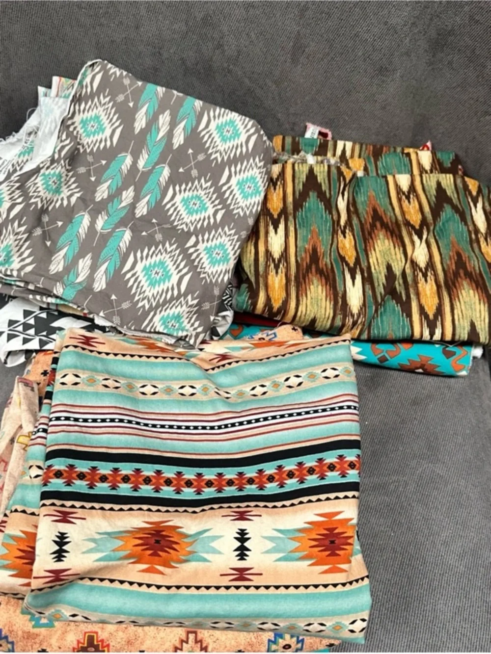 Southwest print fabric lot western